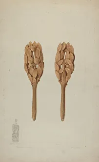 Cheney Gallery: Wood Carving, 1935 / 1942. Creator: Clyde L. Cheney