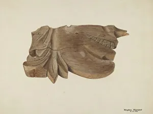 Wood Carving, c. 1943. Creator: Clements Clayton