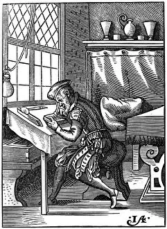 Images Dated 16th November 2007: Wood engraver, 16th century (1849).Artist: Jost Amman