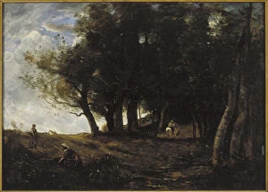 Guildhall Library Art Gallery: The Wood Gatherers, 1875. Artist: Jean-Baptiste-Camille Corot
