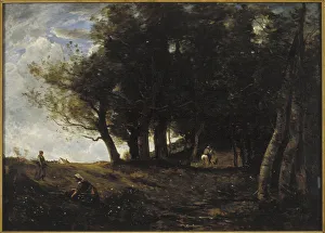 Wood Gathering Prints: The Wood Gatherers, 1875. Artist: Jean-Baptiste-Camille Corot