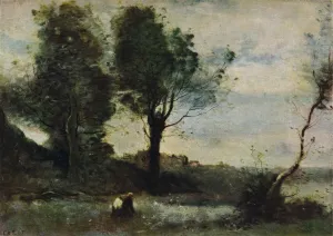 Wood Gathering Prints: Wood Gatherers, c1865, (1913). Artist: Jean-Baptiste-Camille Corot
