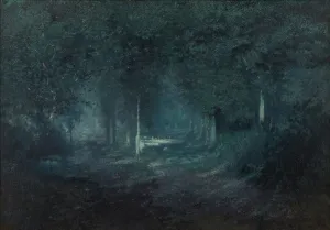 Eerie Prints: Wood by Moonlight, late 19th-early 20th century. Creator: Adriaan Joseph Heymans