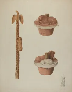 Cheney Gallery: Wood and Stone Carving, 1935 / 1942. Creator: Clyde L. Cheney