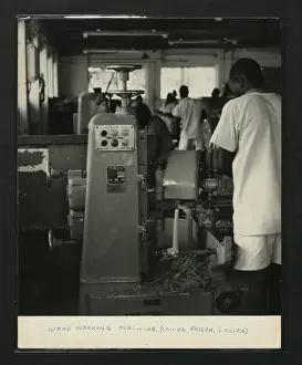 Uganda Prints: Wood Working Machine, Lower Prison, Luzira, Kampala, Uganda, c1950s. Creator: Unknown