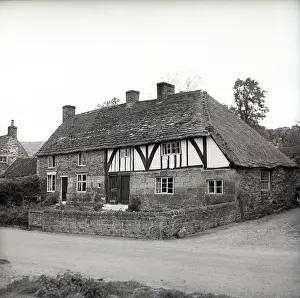 Half Timbered Prints: Woodcarver's cottage, Kilburn