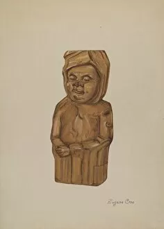 Human Collection: Woodcarving, c. 1937. Creator: Eugene Croe