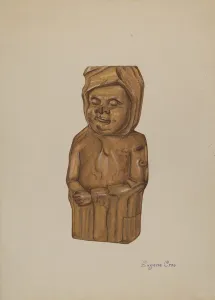 Eugene Croe Gallery: Woodcarving, c. 1937. Creator: Eugene Croe