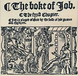 Book Of Job Gallery: Woodcut from the Great Bible, 1539, 1539, (1947)