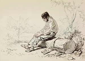 Felled Prints: Woodcutter, 1855-1857. Creator: Paul Gavarni
