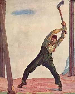 Chopping Collection: The Woodcutter, 1910. Artist: Ferdinand Hodler
