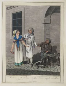 Biedermeier Prints: The woodcutter, the wood merchant and the merchant's daughter in Vienna