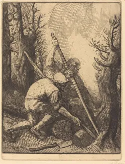 Woodcutters, 3rd plate (Les bucherons). Creator: Alphonse Legros
