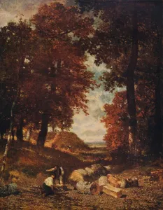 Virtue And Company Collection: Woodcutters, late 1840s, (c1915). Artist: Constant Troyon