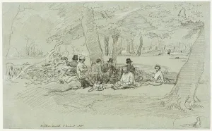 Woodman Prints: The Woodcutters Repast, 1815. Creator: John Linnell