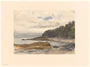 Julius Jacobus Van De Sande Bakhuzen Prints: Wooded coast of a lake, 1845-1925. Creator: Julius Jacobus van de Sande Bakhuyzen