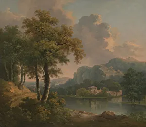 Path Prints: Wooded Hilly Landscape, 1785. Creator: Abraham Pether
