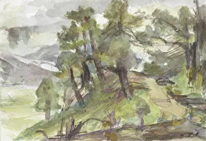 Wooded hilly landscape, 1834-1911. Creator: Jozef Israels
