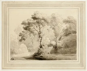 Towne Francis Prints: Wooded Landscape, 1774. Creator: Francis Towne