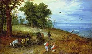 Wayside Prints: Wooded Landscape with Figures, c1605-1610. Creator: Jan Brueghel the Elder