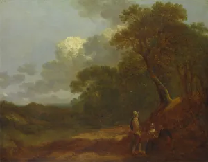 Wooded Landscape with a Man Talking to Two Seated Women, ca. 1745