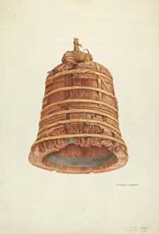 Edward Jewett Prints: Wooden Bell, c. 1940. Creator: Edward Jewett