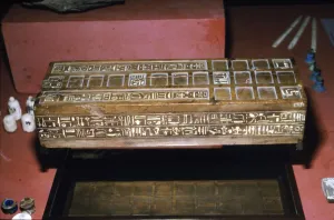 14th Century Bc Prints: Wooden box for the game of Senet, Egyptian, c1300 BC