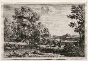 1604 1682 Prints: The Wooden Bridge. Creator: Claude Lorrain (French, 1604-1682)