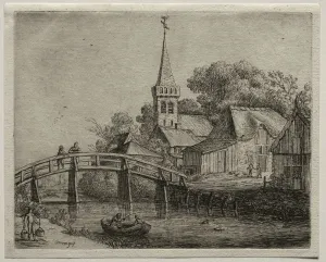 1596 1656 Prints: The Wooden Bridge. Creator: Jan van Goyen (Dutch, 1596-1656)