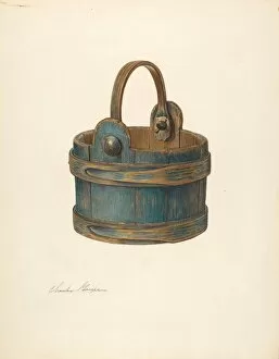 Charles Garjian Collection: Wooden Bucket, c. 1939. Creator: Charles Garjian