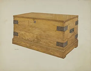 Wooden Furniture Prints: Wooden Chest, c. 1939. Creator: James Dwyer