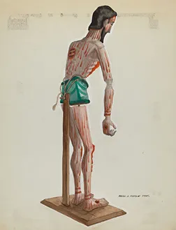 Wooden Christo, Painted (Side view), c. 1937. Creator: Majel G. Claflin