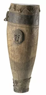 Diaspora Gallery: Wooden drum used on the Sea Islands, South Carolina, 19th century. Creator: Unknown