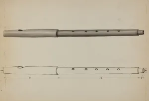 Musical Gallery: Wooden Fife, c. 1936. Creator: Edward L Loper