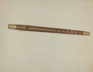 Flute Collection: Wooden Fife, c. 1937. Creator: Margaret Stottlemeyer