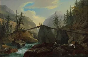 Wooden footbridge over the Lütschine near Gsteig, 1774