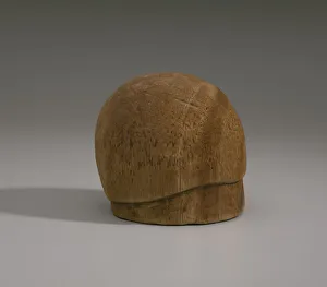 Mae Reeves Prints: Wooden hat block from Maes Millinery Shop, 1941-1994. Creator: Unknown