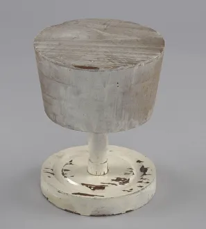 Wooden hat stand from Maes Millinery Shop, 1941-1994. Creator: Unknown