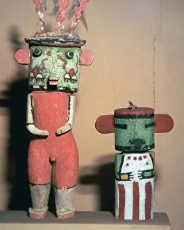 Hopi Gallery: Wooden Hopi Katchina Dolls representing gods