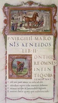 Bartolomeo Prints: The wooden horse entering the gates of Troy, 1490. Creator: Unknown