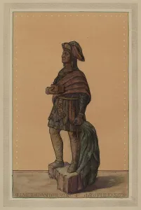 Anderson Elmer G Prints: Wooden Indian, c. 1936. Creator: Elmer G Anderson
