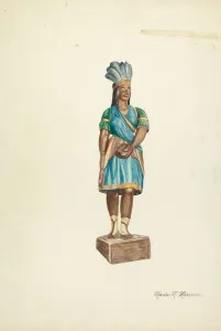 Wooden Indian (Female), 1935 / 1942. Creator: Marius Hansen