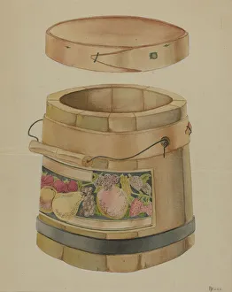 Pail Prints: Wooden Jam Pail, c. 1936. Creator: Anthony Zuccarello