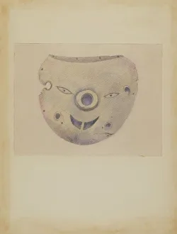 Margaret Knapp Prints: Wooden Mask, 1935/1942. Creator: Margaret Knapp