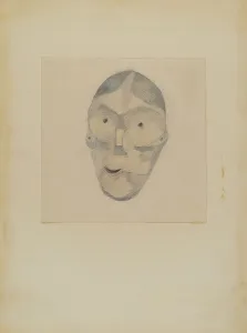Wooden Mask, 1935/1942. Creator: Margaret Knapp