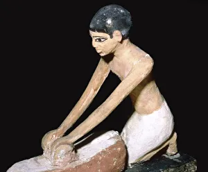 Heat Prints: Wooden model showing bakers at work, Egyptian, 12th Dynasty, c1900 BC