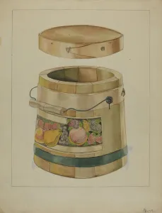 Bucket Collection: Wooden Pail, c. 1936. Creator: Anthony Zuccarello