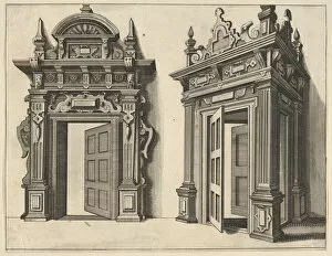 De Vries Gallery: Two Wooden Portals from Verscheyden Schrynwerck (...) [ Plusieurs Menuiseries (