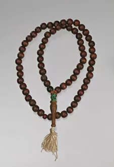 Prayer Beads Gallery: Wooden prayer beads owned by Suliaman El-Hadi, late 20th century. Creator: Unknown