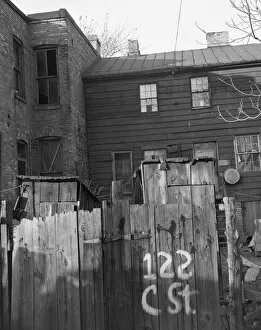 Timber Gallery: Wooden privies in the Negro area, Washington (southwest section), D.C. 1942. Creator: Gordon Parks